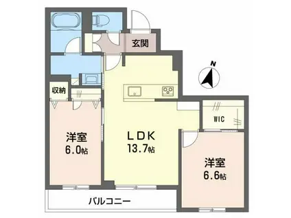 ニンナ・ナンナC棟(2LDK/3階)の間取り写真