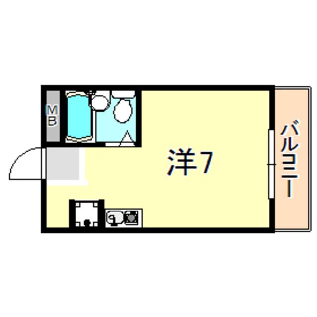 WINS AKASHI(ワンルーム/4階)の間取り写真