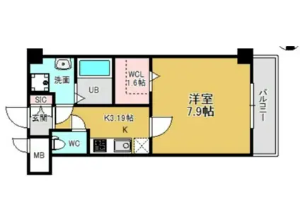 マーベラスコート 巽東(1K/5階)の間取り写真