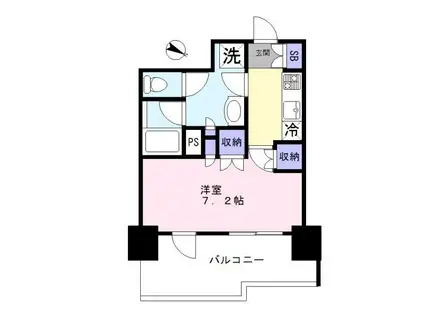 パークホームズラヴィアンコート(1K/2階)の間取り写真