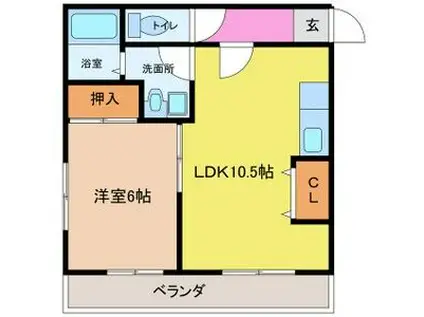 コーポゾンネ(1LDK/3階)の間取り写真
