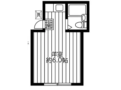 メゾンジュネス(1K/2階)の間取り写真