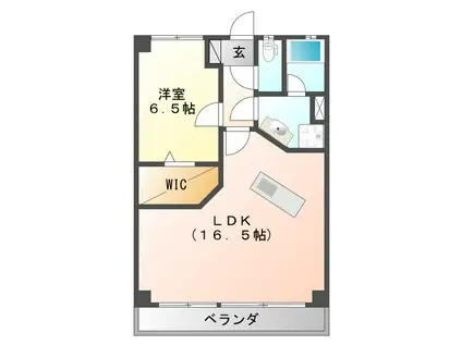 さくら・PARK173(1LDK/4階)の間取り写真