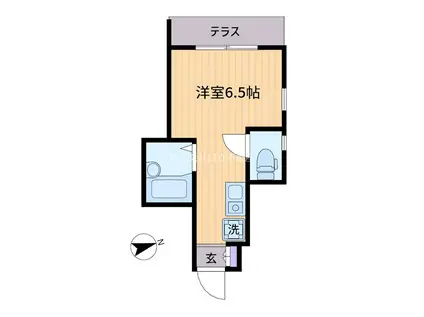 GLANZ高井戸(ワンルーム/1階)の間取り写真