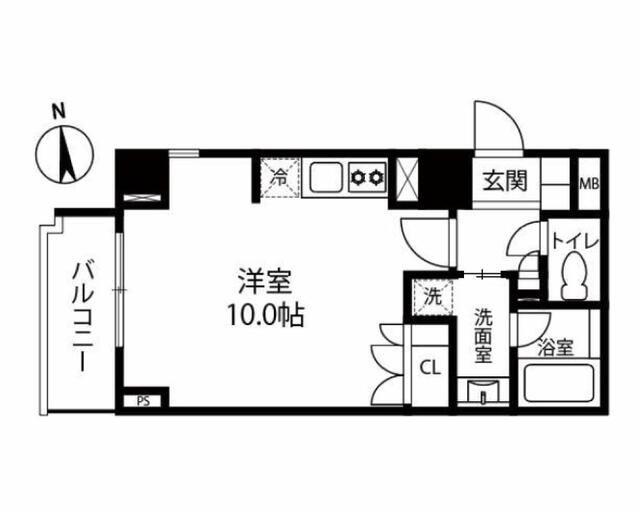 六本木セブン(ワンルーム/2階)の間取り写真