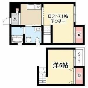 マーベラス柴田 A棟(1K/1階)の間取り写真