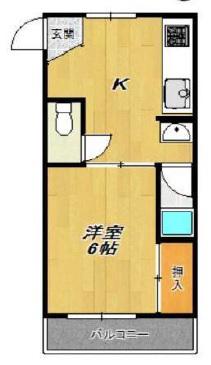 アガタマンション(1K/4階)の間取り写真