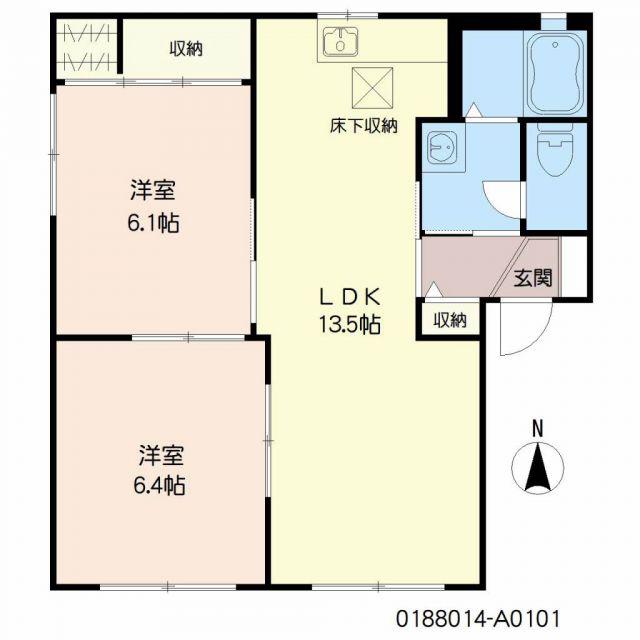 エクセレント川副A(3DK/1階)の間取り写真