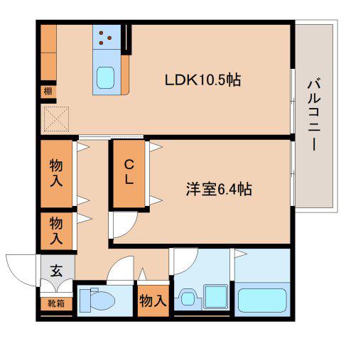 HEIMMAISON中田本町A(1LDK/3階)の間取り写真