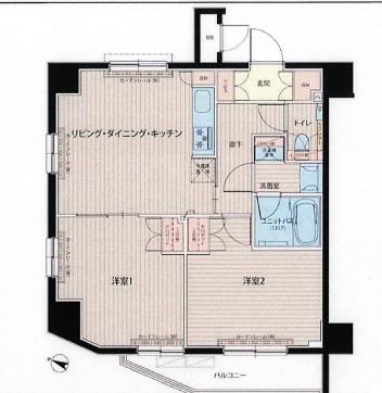 ルーブル中板橋六番館(2LDK/8階)の間取り写真