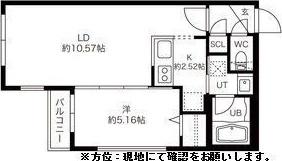 LUX FORT(1LDK/3階)の間取り写真