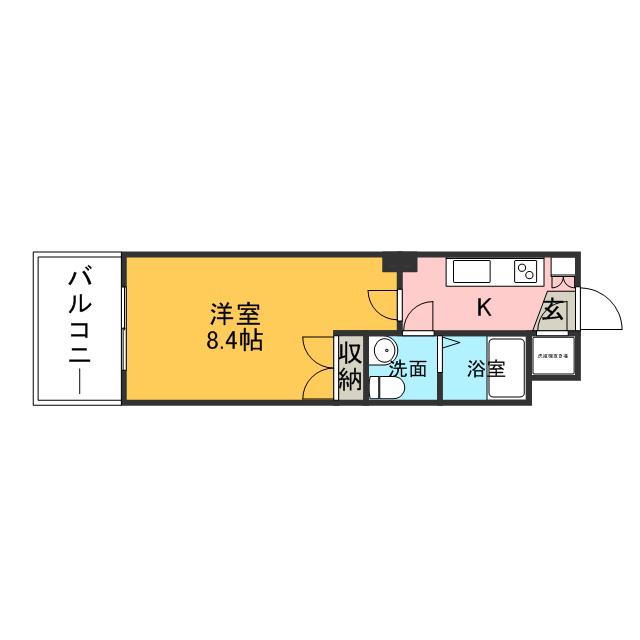 CLUB ORIENT NO70 HARBOR サウス TOWER(1K/8階)の間取り写真