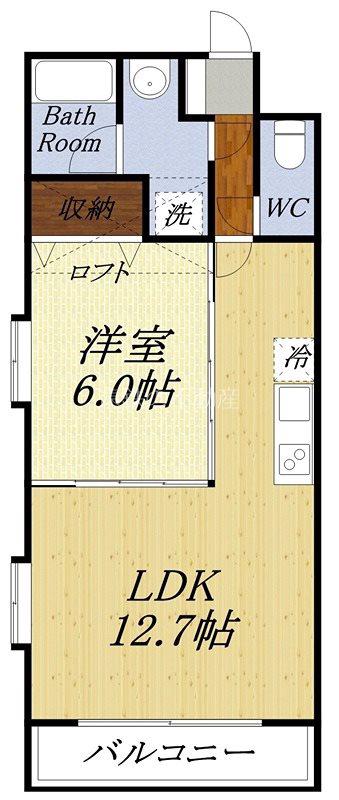 モン・サン・ミシェル(1LDK/3階)の間取り写真