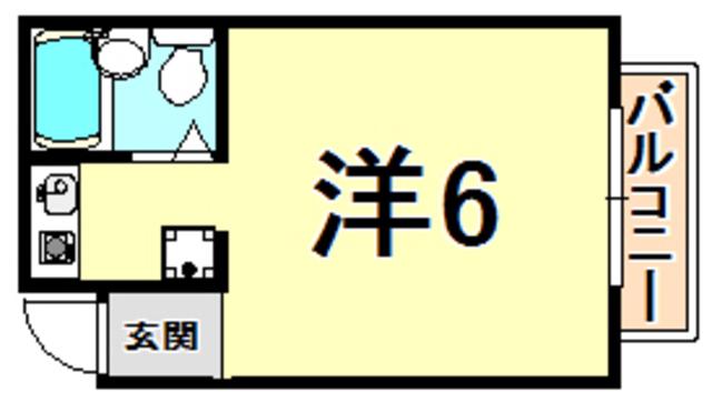 ダイドーメゾン西宮北口(ワンルーム/3階)の間取り写真