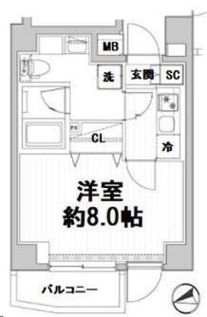 MASTERMIND JUBAN(1K/3階)の間取り写真