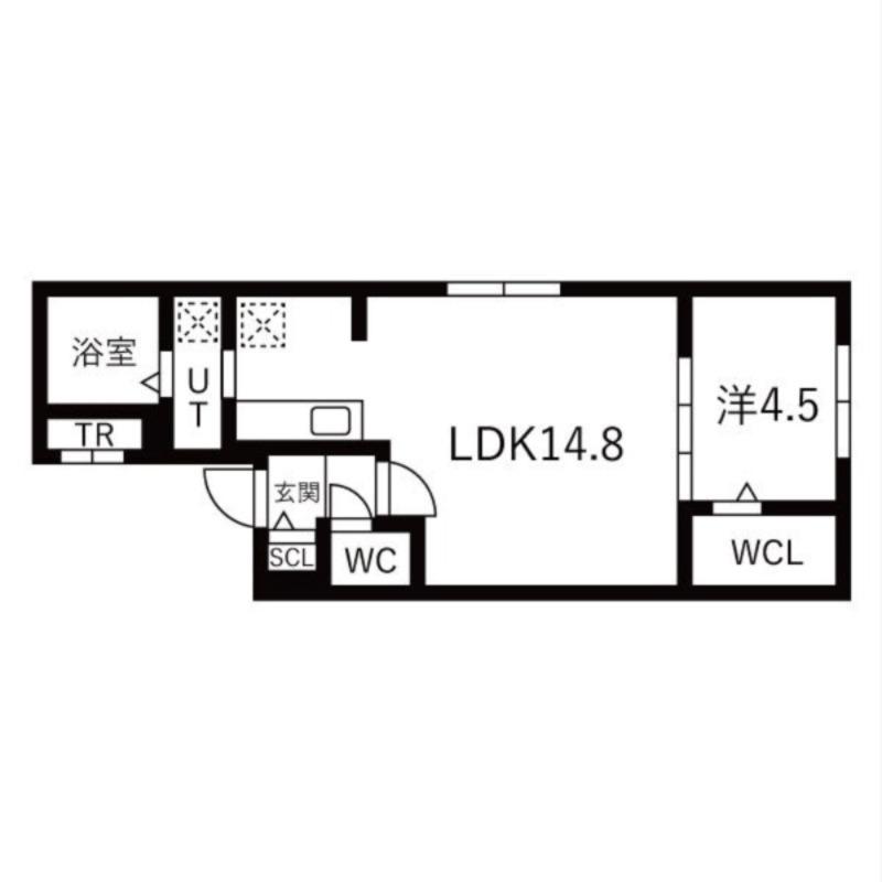 LAND TOYOHIRA(1LDK/4階)の間取り写真
