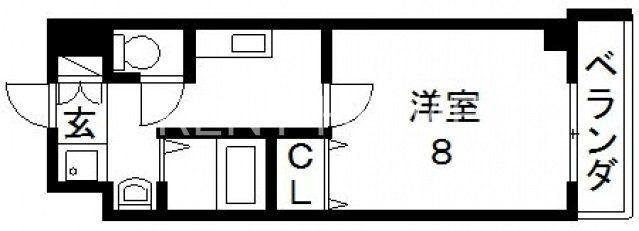 Mプラザ布施駅前(1K/10階)の間取り写真