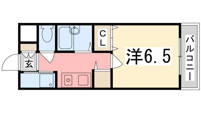 コーポサンライズ(1K/1階)の間取り写真