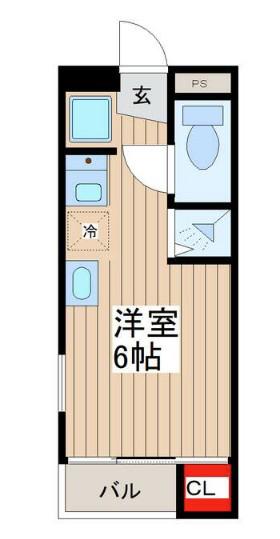 STUDIO HAMANA(ワンルーム/3階)の間取り写真