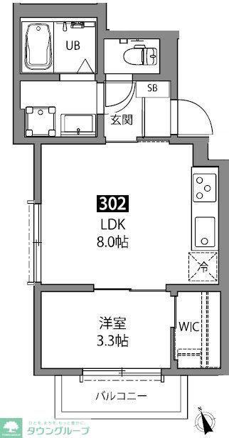 LAGOM(1LDK/3階)の間取り写真