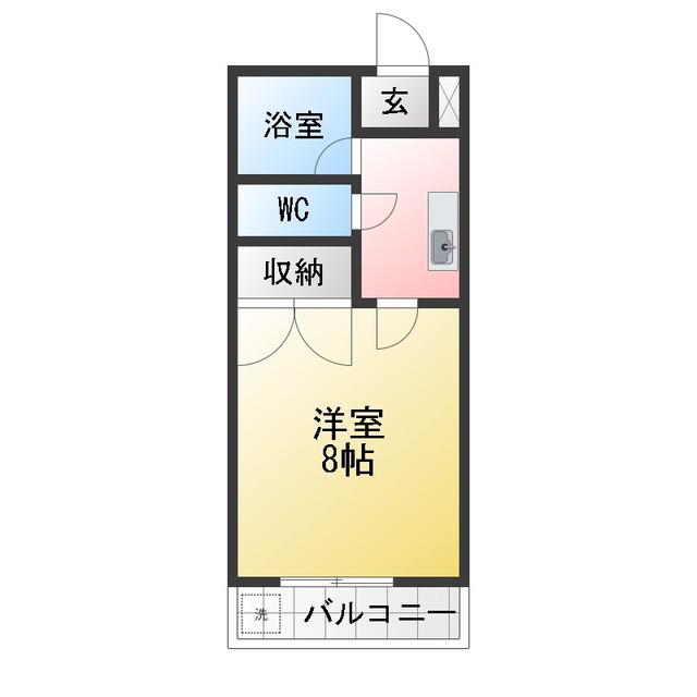 めぞん志茂I(1K/1階)の間取り写真
