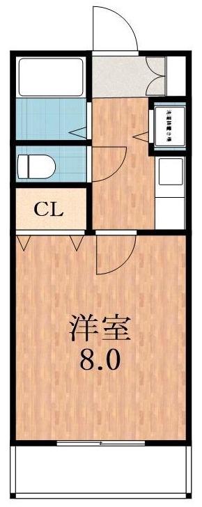 ロイヤル田辺(1K/4階)の間取り写真