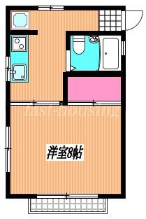 メゾンヨシノ(1K/2階)の間取り写真