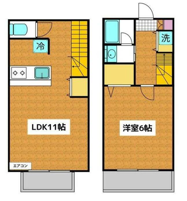 ラ・プリマヴェーラ(1LDK/1階)の間取り写真