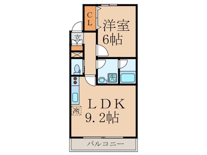 フローレンス(1LDK/2階)の間取り写真