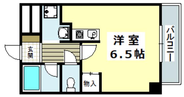 すうり庵(ワンルーム/2階)の間取り写真