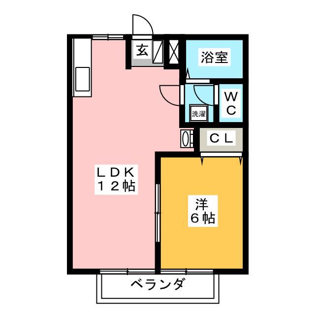 マルアンハイツNO.2(1LDK/2階)の間取り写真