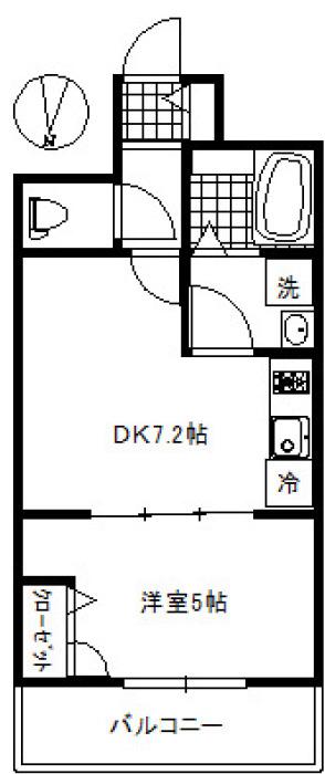 リヴァストン氷川台(1LDK/3階)の間取り写真