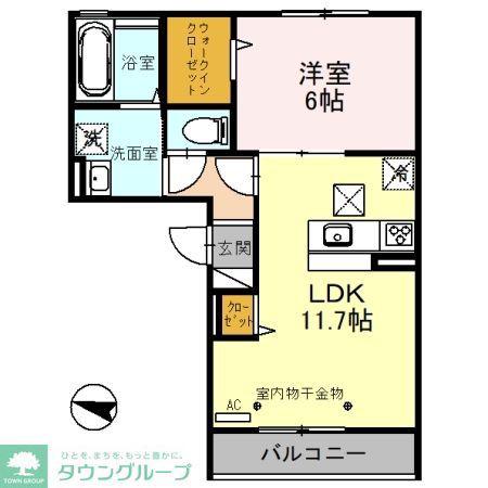 ホワイトハイツⅡ(1LDK/3階)の間取り写真