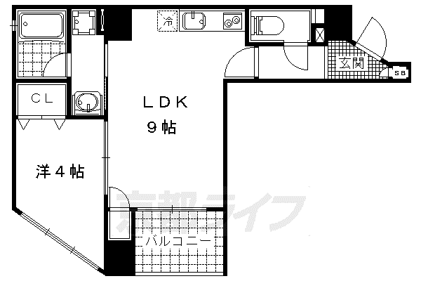 メルベーユ青木(1LDK/2階)の間取り写真