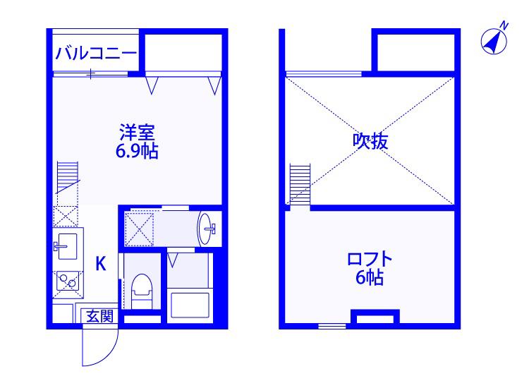 THE TERRACEII(ワンルーム/2階)の間取り写真