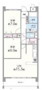 パレス マイセン(2LDK/5階)の間取り写真