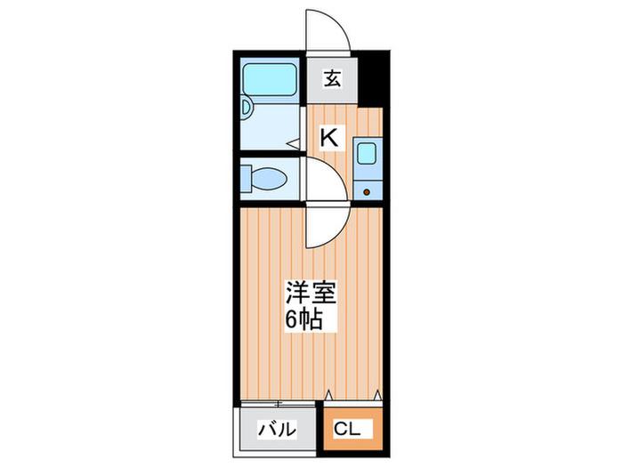 葵マンションII(1K/2階)の間取り写真
