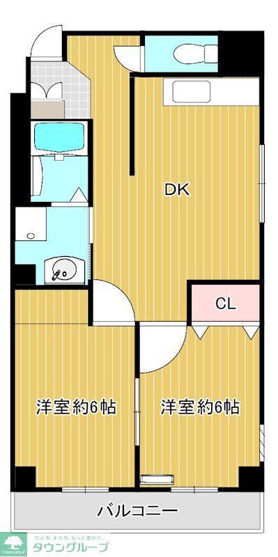 サンエイトONO II(2DK/4階)の間取り写真