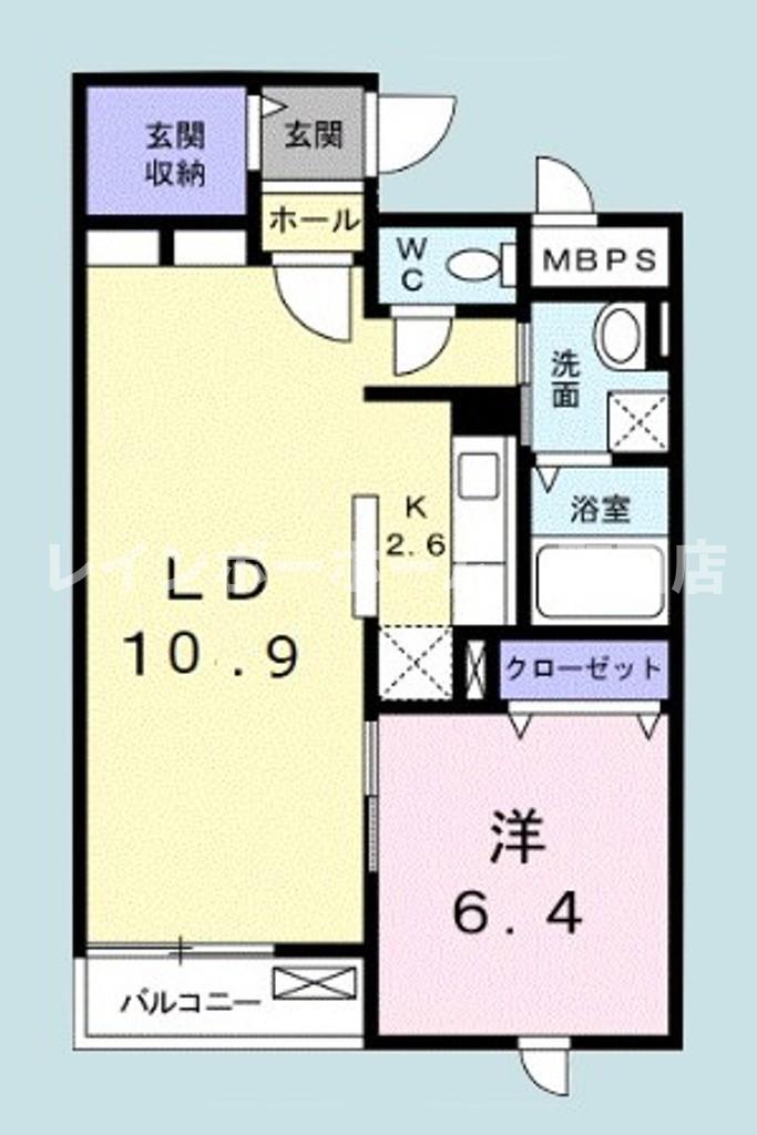 スカイホーム グリーンヒル(1LDK/1階)の間取り写真