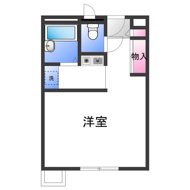 レオパレス中井町5(1K/1階)の間取り写真