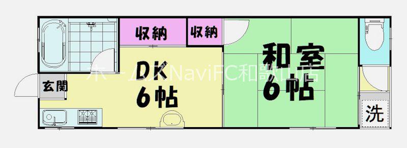 城東マンション(1DK/3階)の間取り写真