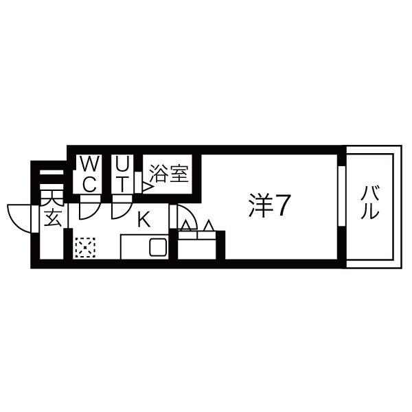 LIVIAZ OSAKA VERITE(1K/6階)の間取り写真