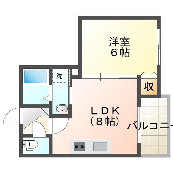 マヌカータ・メイ(1LDK/1階)の間取り写真