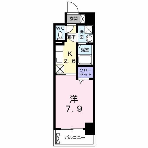 IDEA春日(1K/3階)の間取り写真