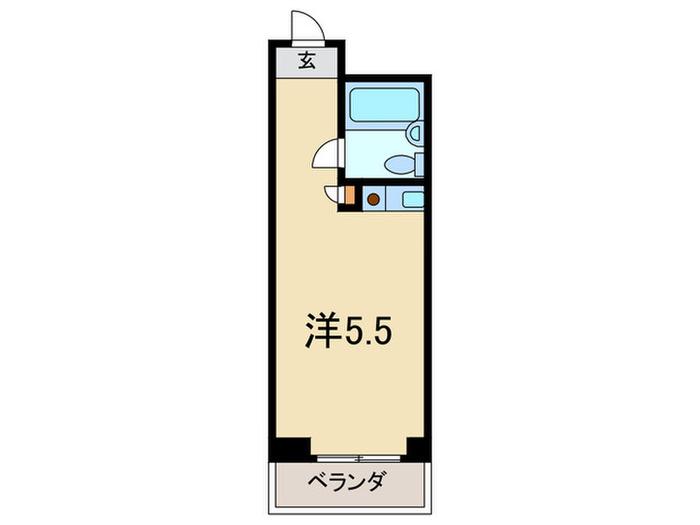 第36シンエイビル(ワンルーム/1階)の間取り写真