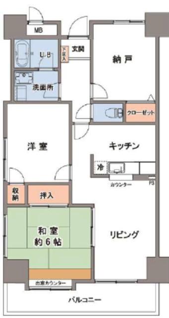 第3SKビル(3LDK/4階)の間取り写真