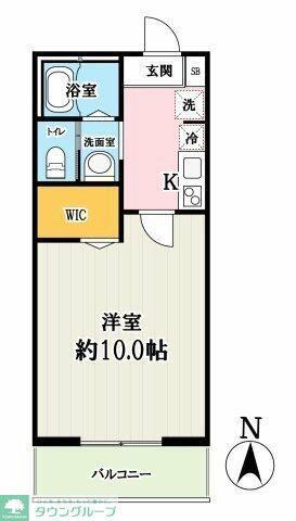キャメル柏の葉キャンパス8(1K/3階)の間取り写真