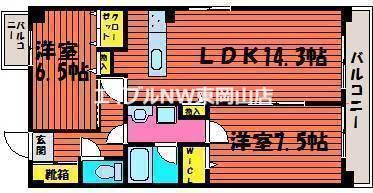 アウルスタイル森下町(2LDK/8階)の間取り写真