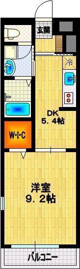 ディアーナ(1DK/3階)の間取り写真