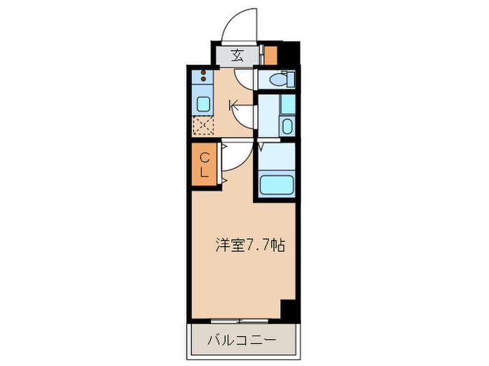 MON CUORE(1K/2階)の間取り写真